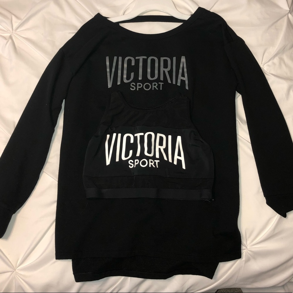 Victoria Sports bra & Sweatshirt